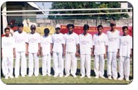 Photograph of blind cricketers